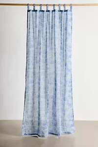 Western Toile Patterned Window Panel