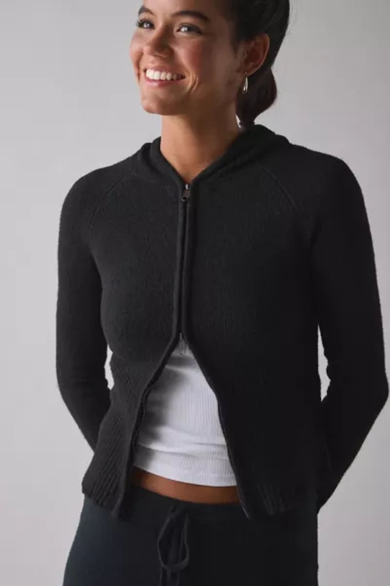 BDG Monet Knit Full-Zip Hoodie Sweater