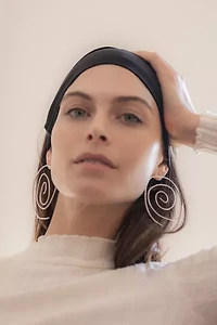 Deux Lions Jewelry Guilia Swirl Hoop Earrings