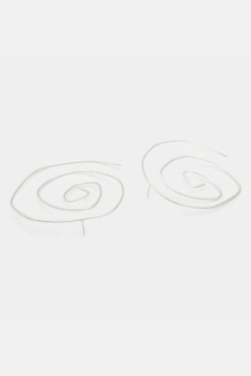 Deux Lions Jewelry Guilia Swirl Hoop Earrings