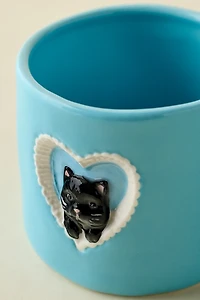 Kitty Cat Ceramic Peekaboo Mug