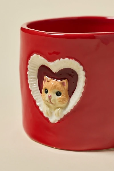 Kitty Cat Ceramic Peekaboo Mug