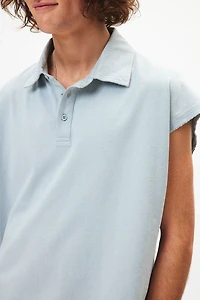 BDG Cutoff Raw Hem Polo Shirt