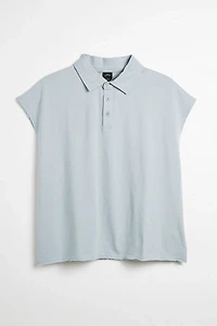 BDG Cutoff Raw Hem Polo Shirt