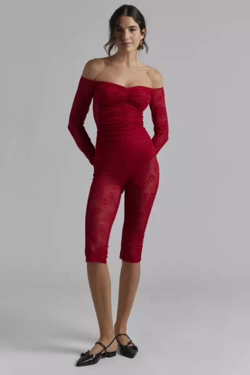 AFRM Gemma Lace Capri Pant