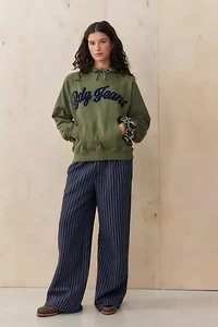 BDG Script Applique Hoodie Sweatshirt