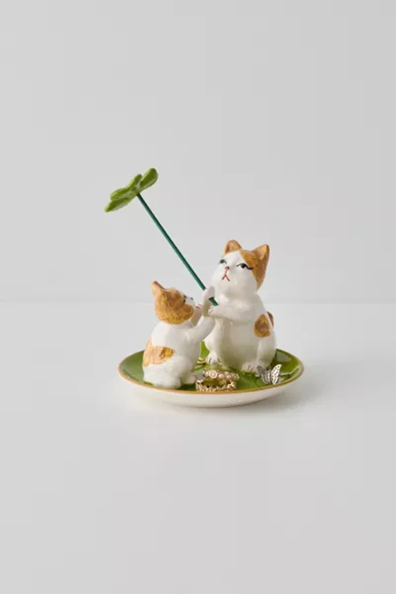 Clover Cats Ring Dish