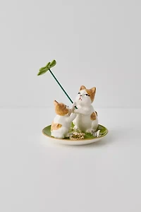 Clover Cats Ring Dish