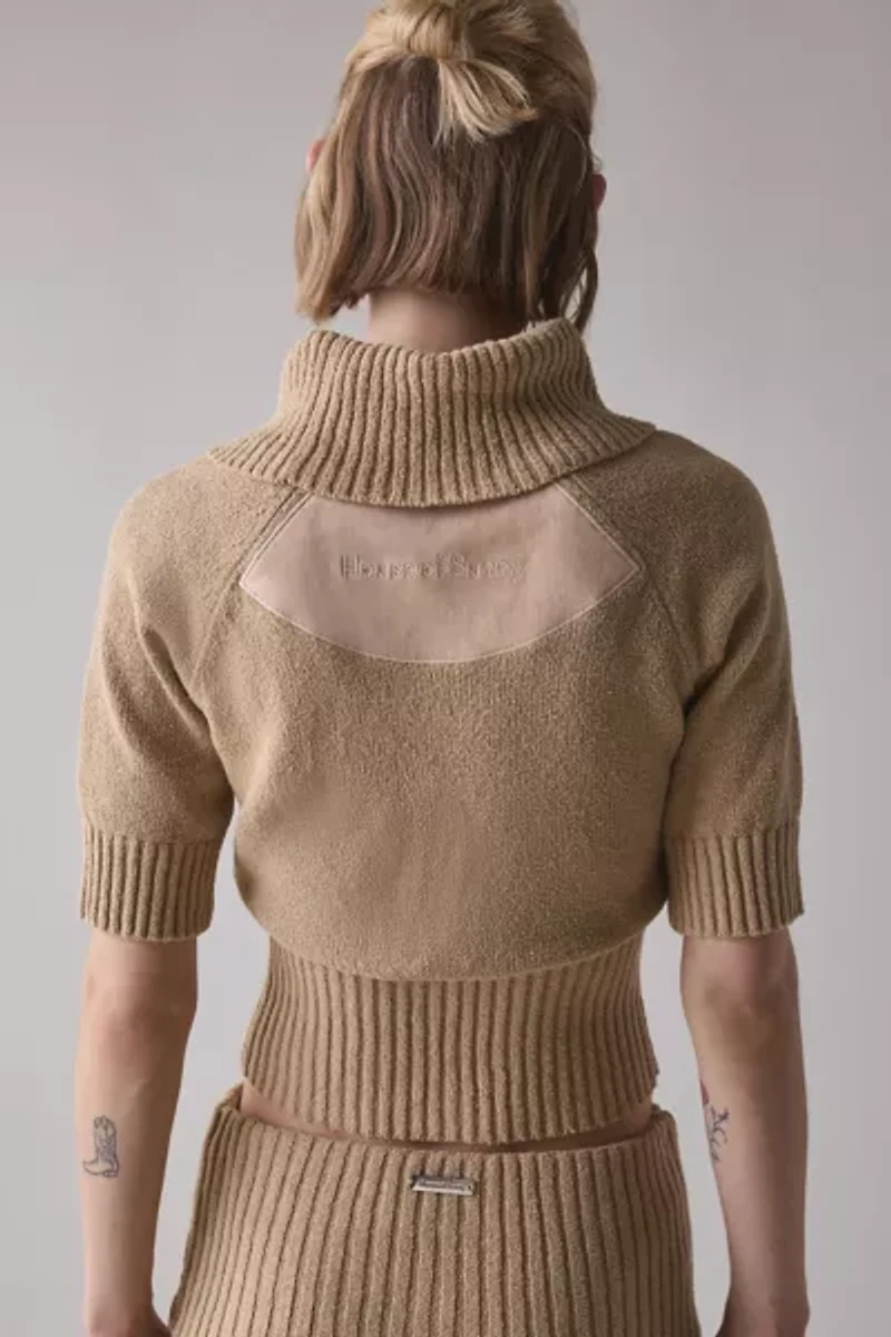 House Of Sunny Courtney Towelling Rollneck Sweater
