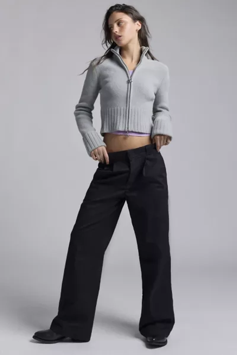 House Of Sunny Chunky Rib Peggy Zip-Up Cardigan