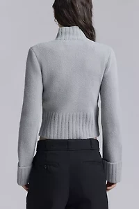 House Of Sunny Chunky Rib Peggy Zip-Up Cardigan