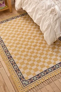 Birdie Checkerboard Brushed Rug