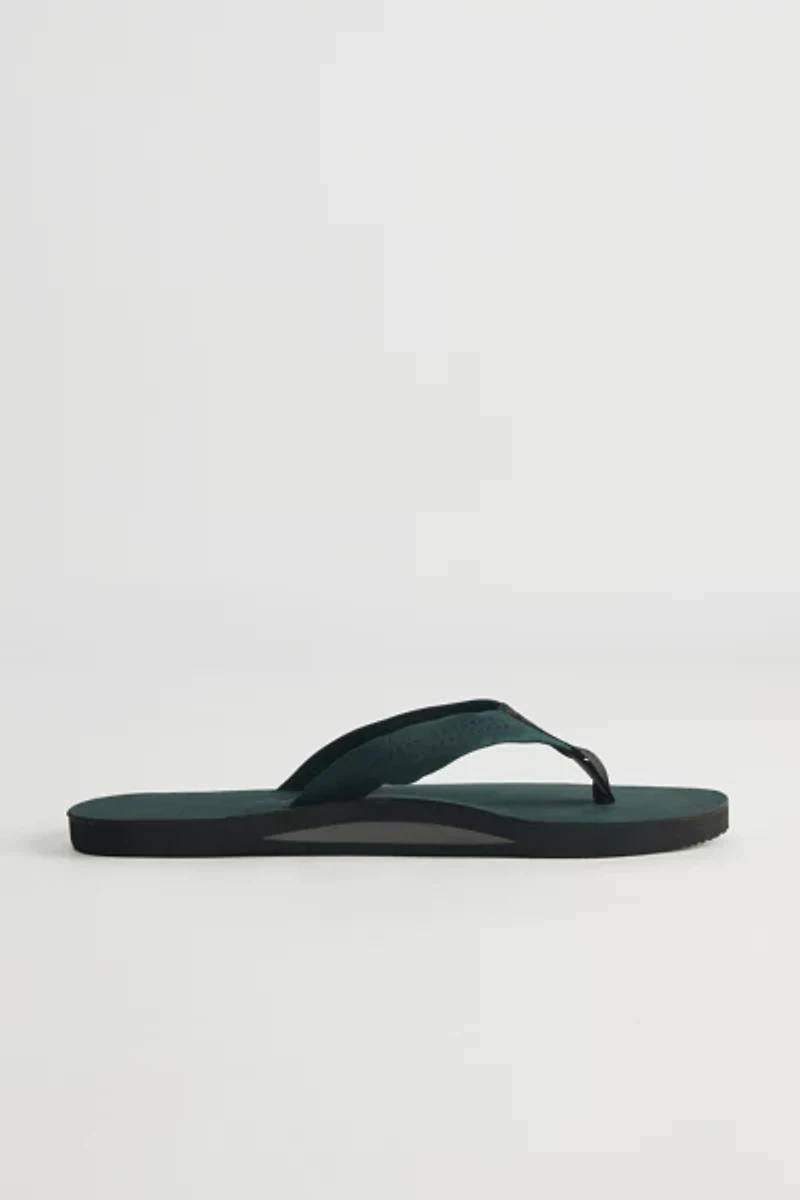 Rainbow Men's Leather Single Layer Flip Flop Sandal