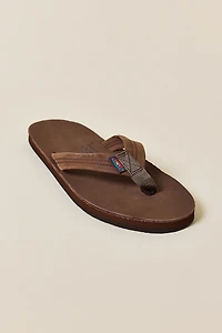 Rainbow Men's Leather Single Layer Flip Flop Sandals