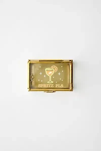 Citrus Spritz Cocktail Printed Glass Trinket Box