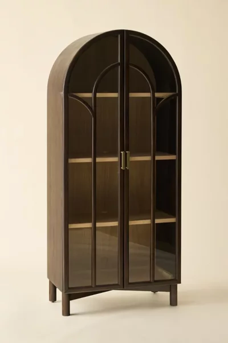 Camille Arched Glass Paned Storage Cabinet