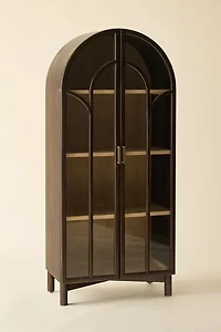 Camille Arched Glass Paned Storage Cabinet