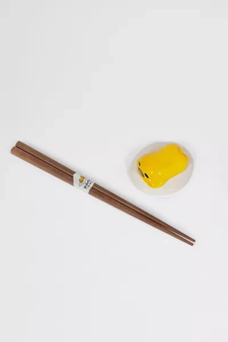 Gudetama The Lazy Egg Ceramic Chopstick Holder Set