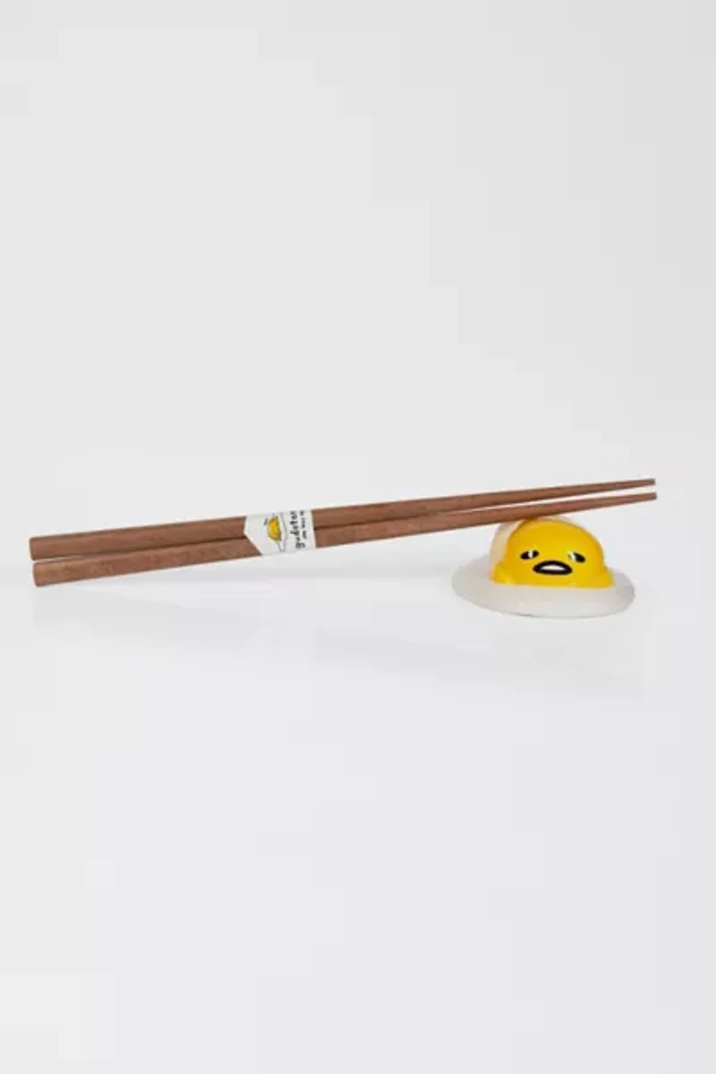 Gudetama The Lazy Egg Ceramic Chopstick Holder Set