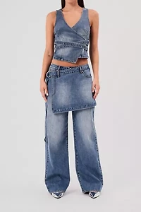Abrand 95 Mid Baggy Skirt Jean