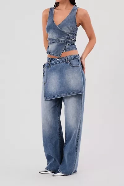 Abrand 95 Mid Baggy Skirt Jean