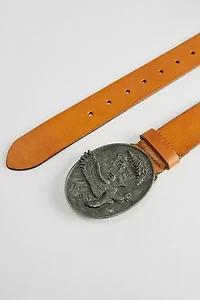 Icon Buckle Leather Belt