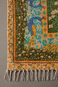 Anette Floral Digital Printed Chenille Rug