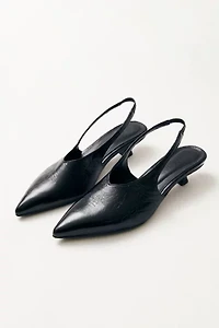 ALOHAS Eros Leather Slingback Kitten Heel