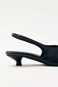 ALOHAS Eros Leather Slingback Kitten Heel