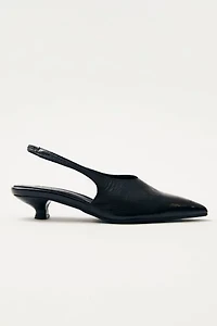 ALOHAS Eros Leather Slingback Kitten Heel