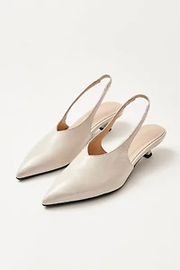 ALOHAS Eros Leather Slingback Kitten Heel
