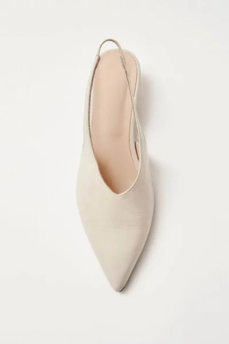 ALOHAS Eros Leather Slingback Kitten Heel