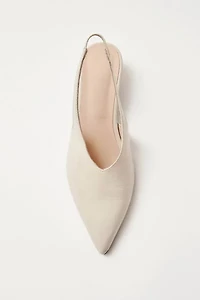 ALOHAS Eros Leather Slingback Kitten Heel