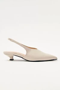 ALOHAS Eros Leather Slingback Kitten Heel