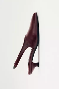 ALOHAS Eros Leather Slingback Kitten Heel