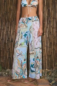 Montce Drawstring Cotton Wide-Leg Pant