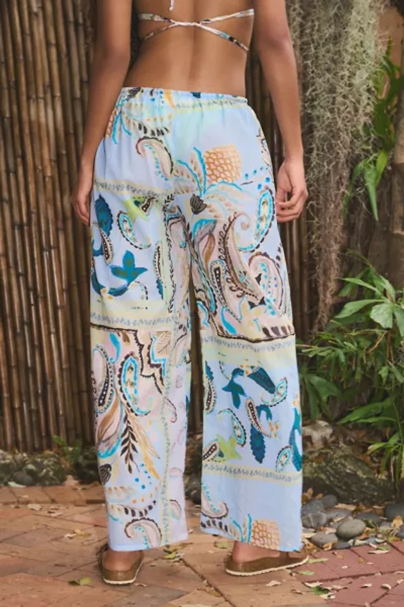 Montce Drawstring Cotton Wide-Leg Pant