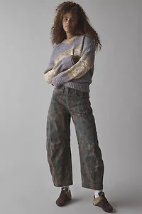 BDG Van Striped Oversized V-Neck Dad Sweater