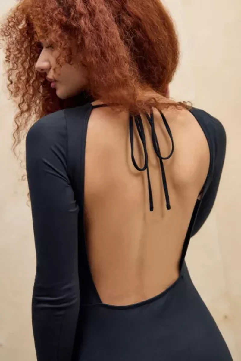 Silence + Noise Nora Slash Backless Maxi Dress