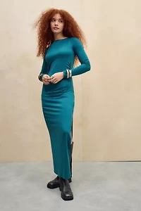Silence + Noise Nora Slash Backless Maxi Dress