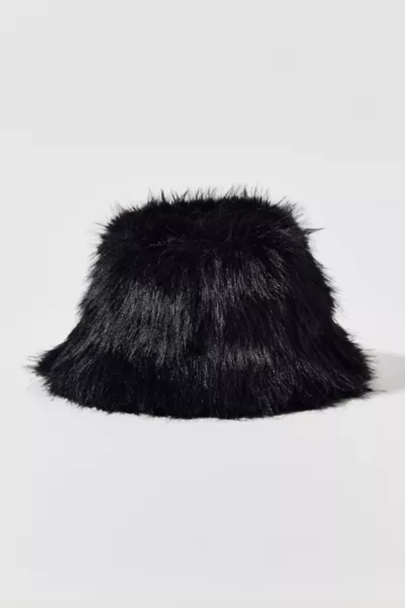 Fluffy Faux Fur Bucket Hat