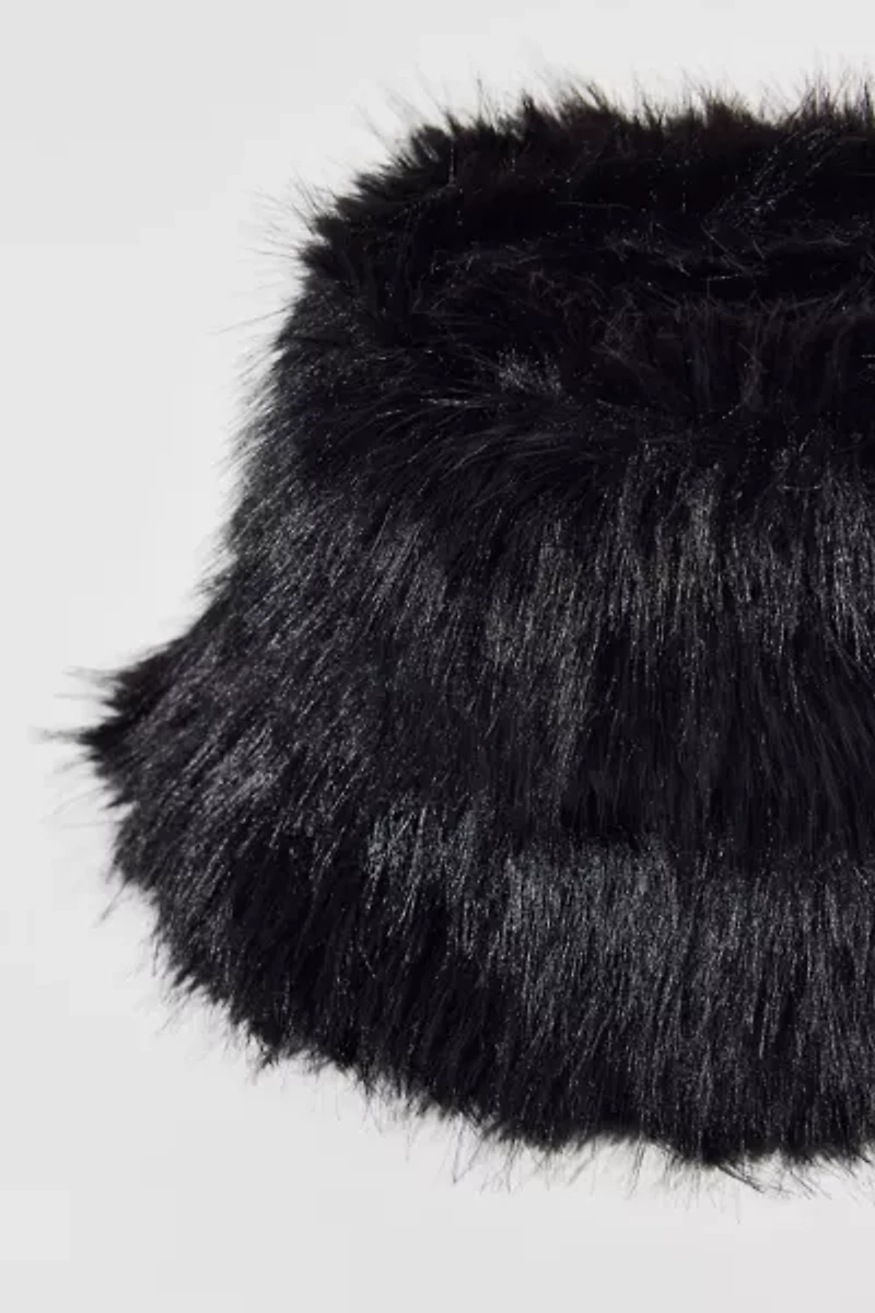 Fluffy Faux Fur Bucket Hat