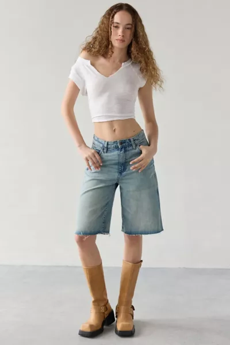 Wrangler High-Rise Relaxed Denim Jort