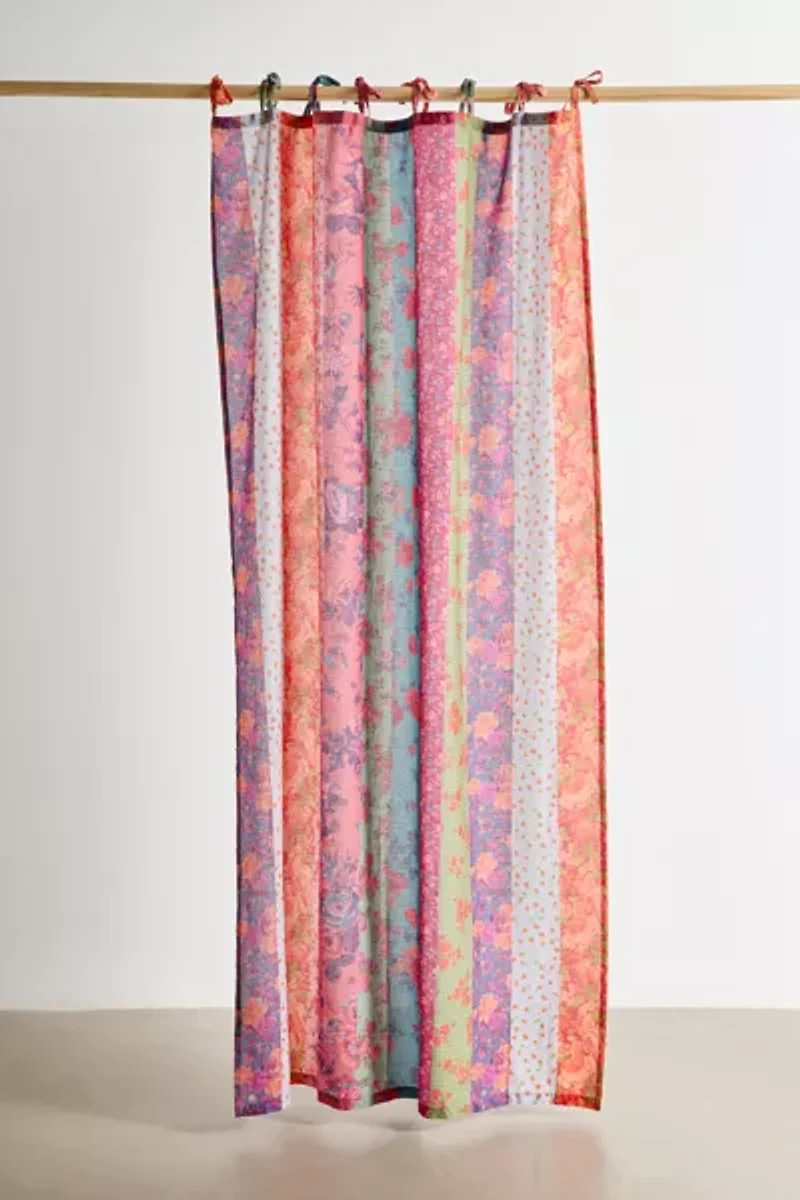 Willa Rose Floral Striped Window Panel
