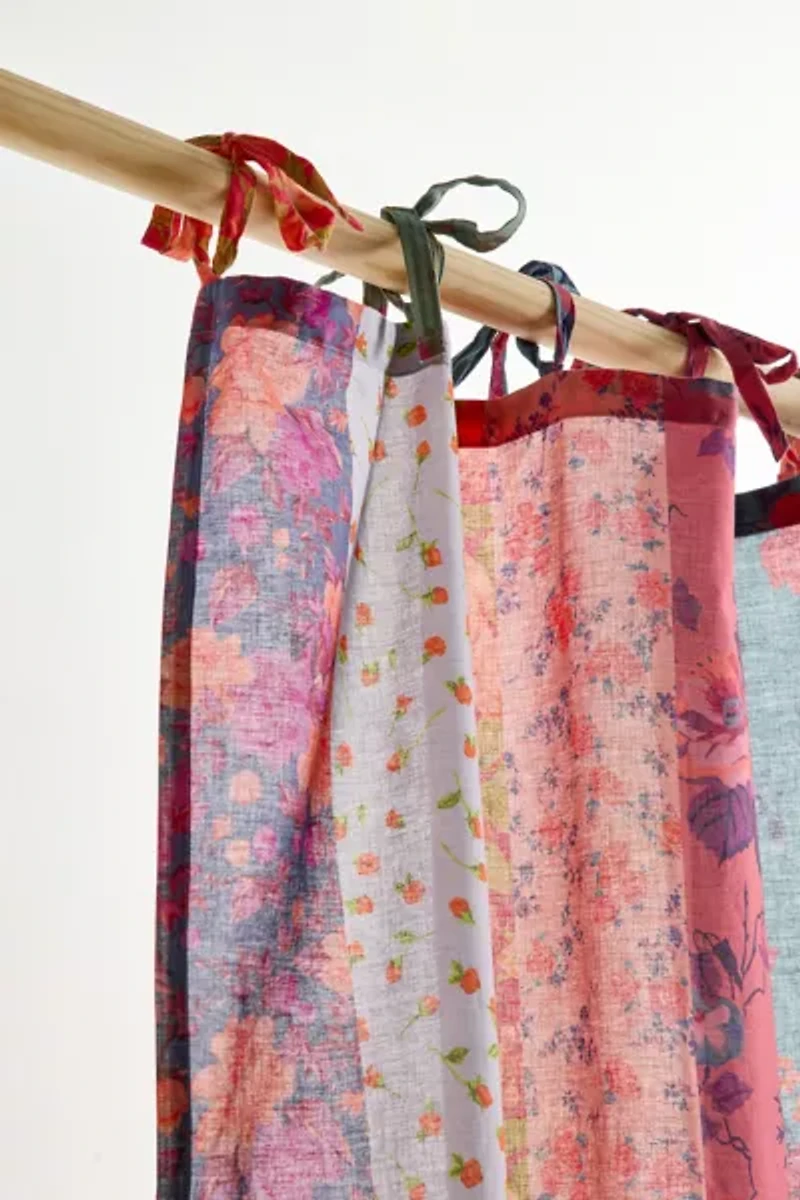 Willa Rose Floral Striped Window Panel
