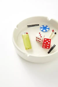 Vices Patterned Ceramic Ashtray