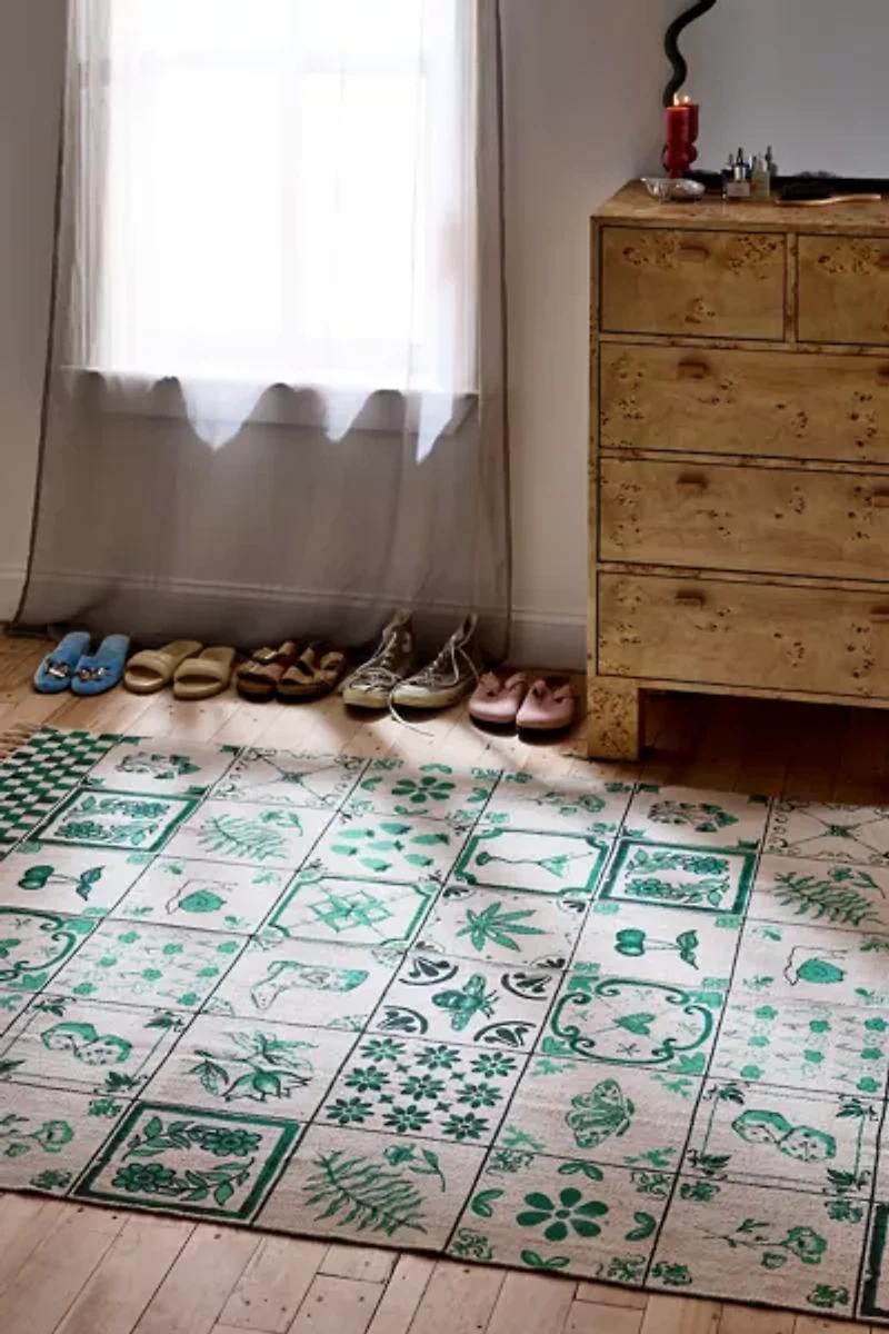 Mariana Tile Flatweave Printed Rug