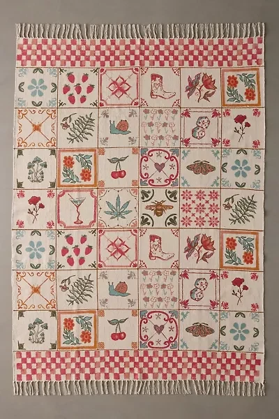 Mariana Tile Flatweave Printed Rug