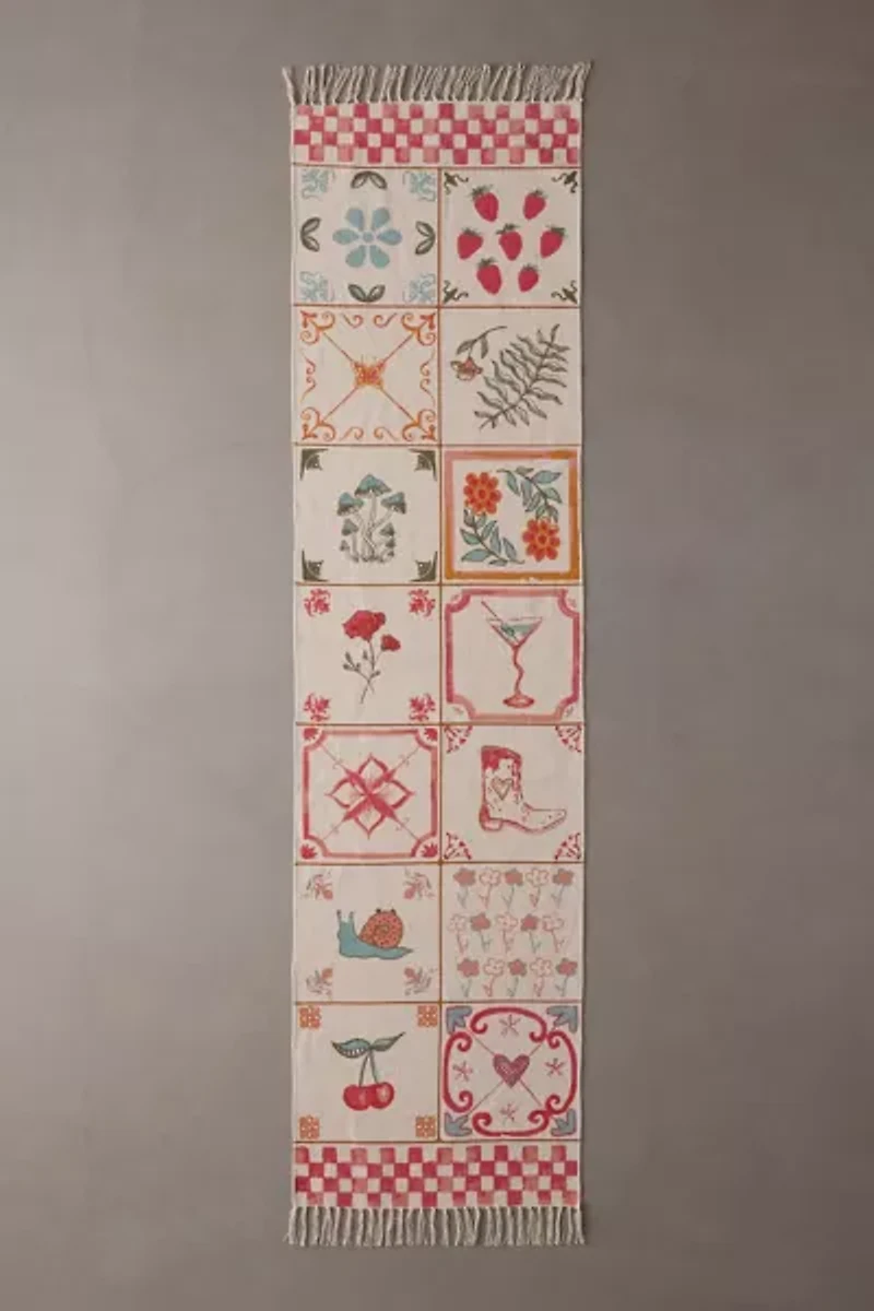 Mariana Tile Flatweave Printed Rug