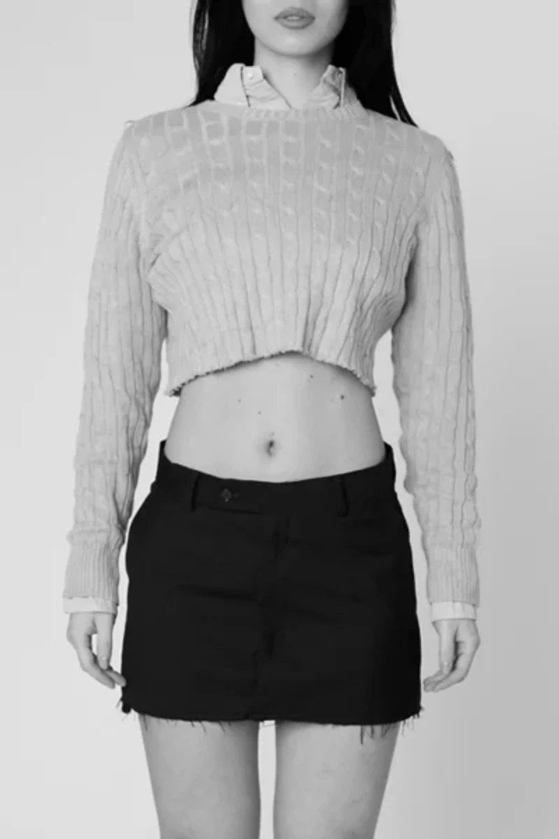 Frankie Collective Rework Trouser Mini Skirt 012